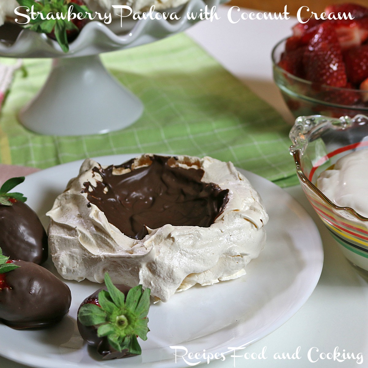 Strawberry Pavlova with Coconut Cream