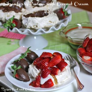 Strawberry Pavlova with Coconut Cream