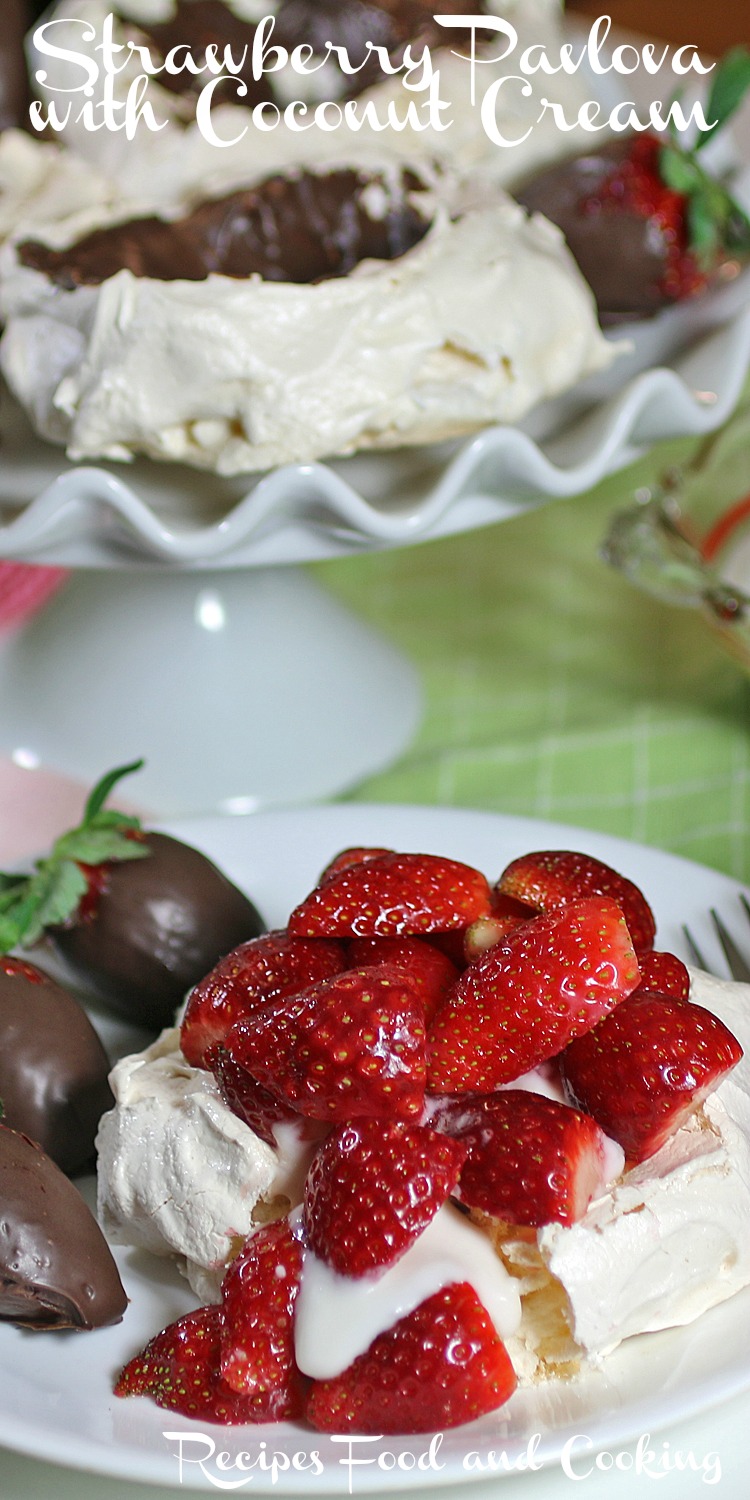 Strawberry Pavlova with Coconut Cream