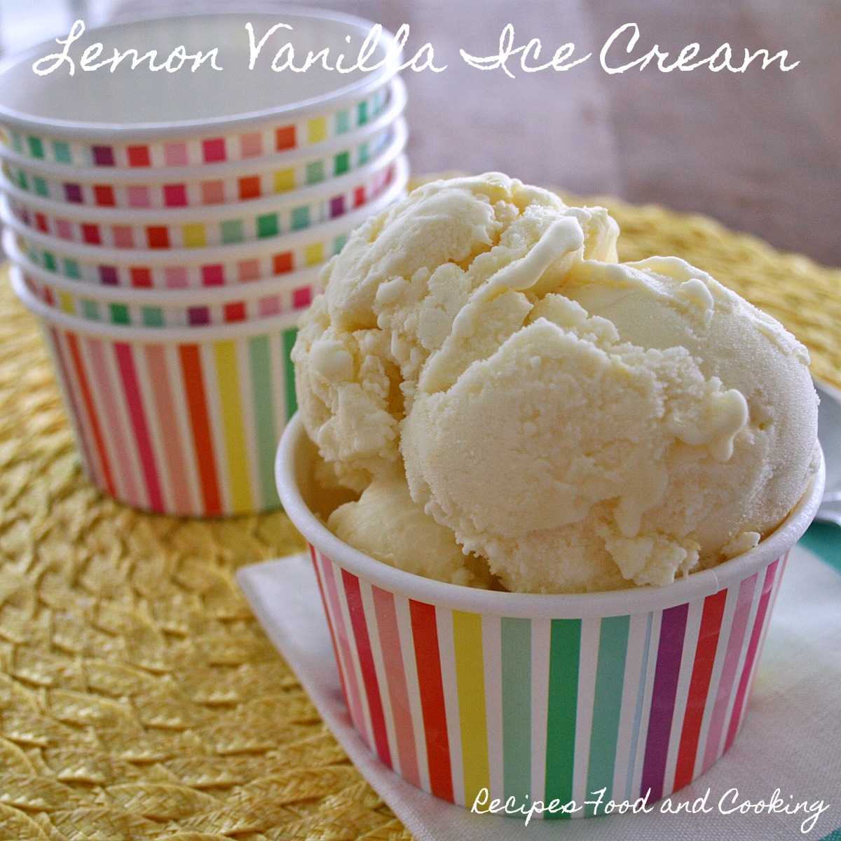 Lemon Vanilla Ice Cream