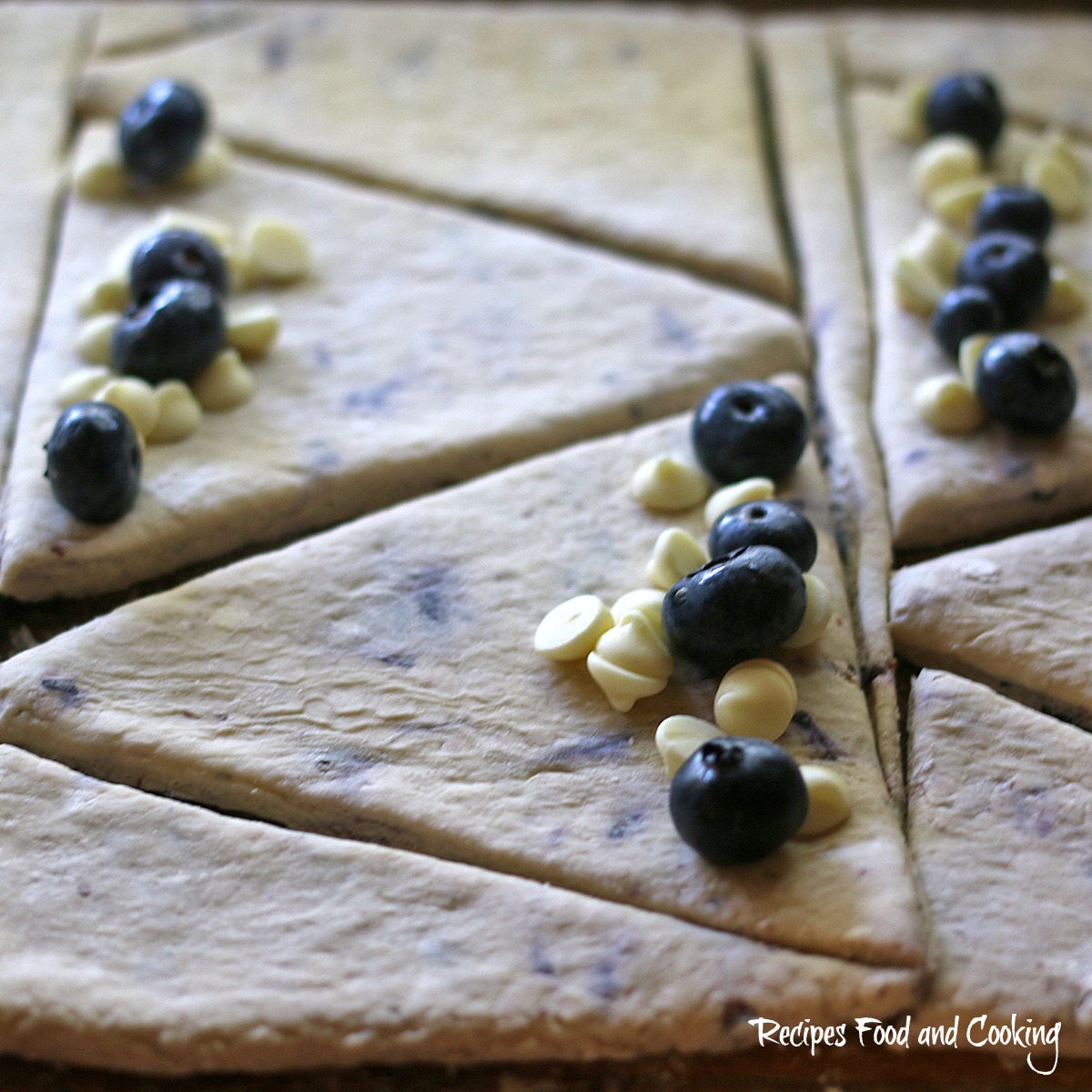 Blueberry and White Chocolate Croissants