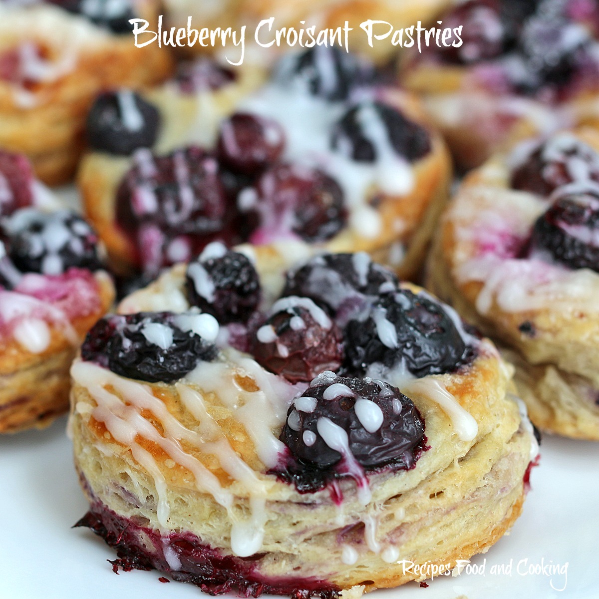 Blueberry and White Chocolate Croissants