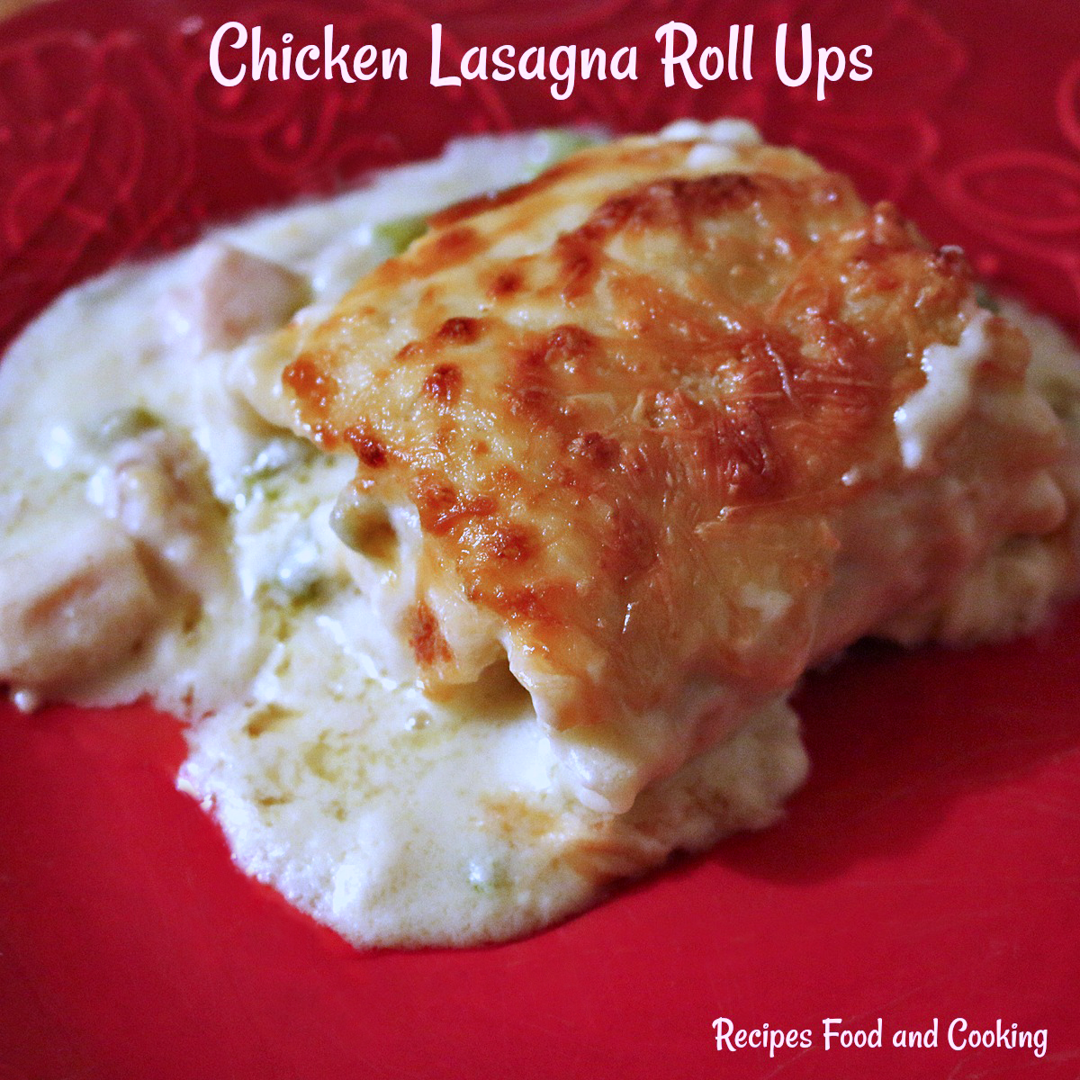 Chicken Lasagna Roll Ups with Asparagus