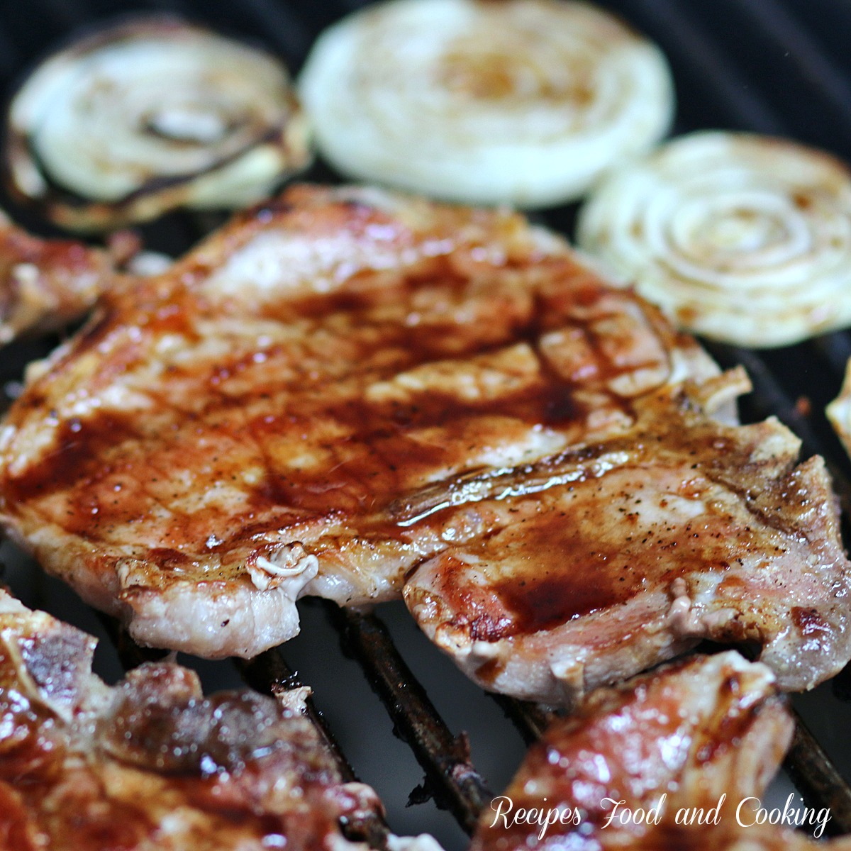 Grilled Pork Chops Glazed with Honey and Balsamic Vinegar