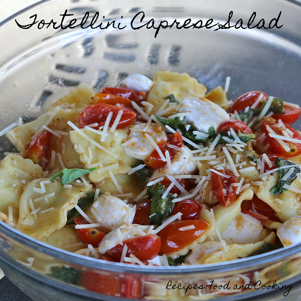 Tortellini Caprese Salad Cups