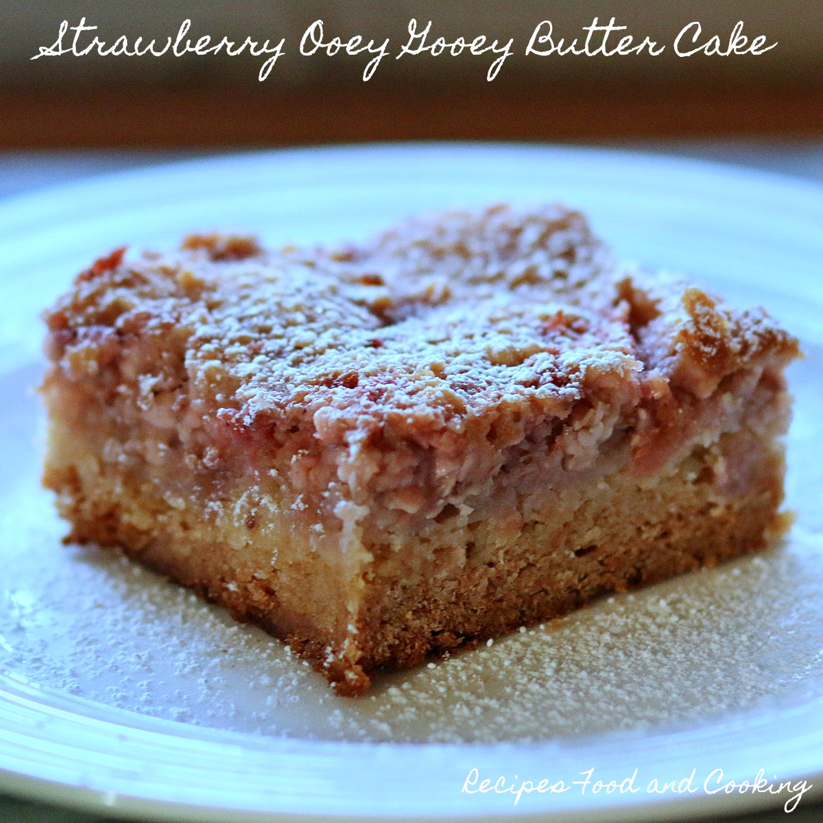 Strawberry Ooey Gooey Butter Cake