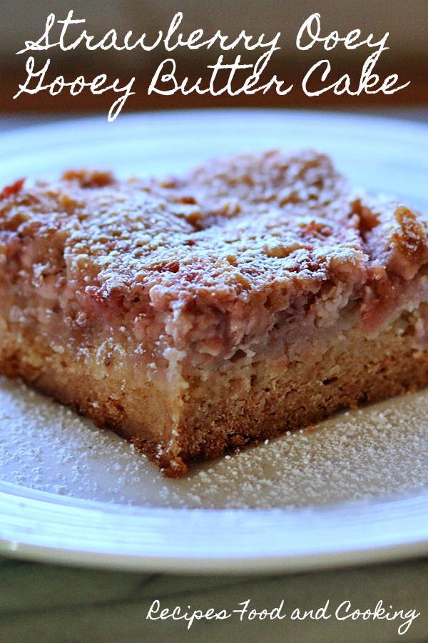 Strawberry Ooey Gooey Butter Cake