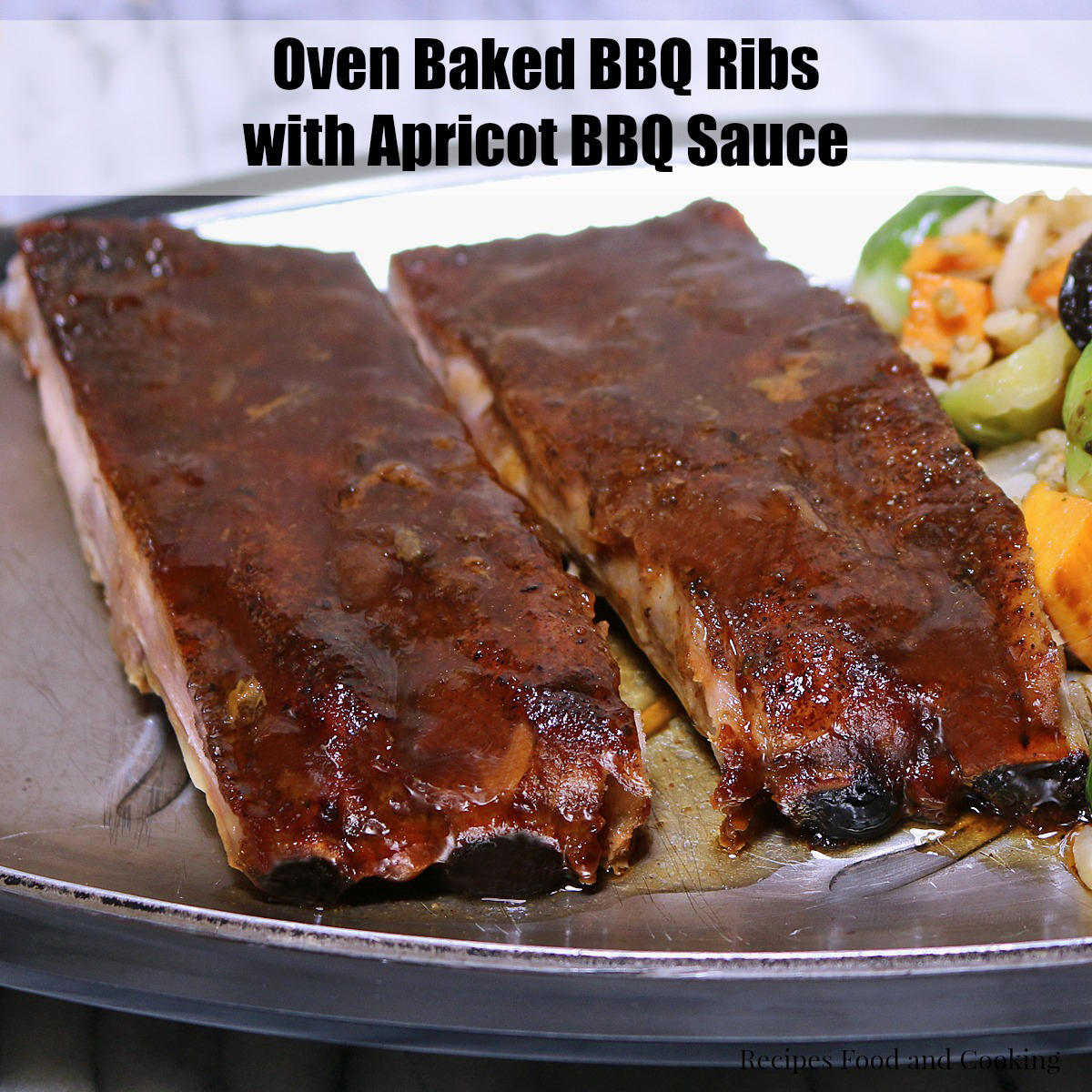 Oven Baked BBQ Ribs with Apricot BBQ Sauce