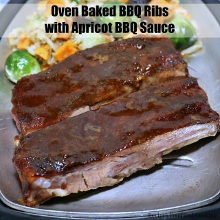Oven Baked BBQ Ribs with Apricot BBQ Sauce