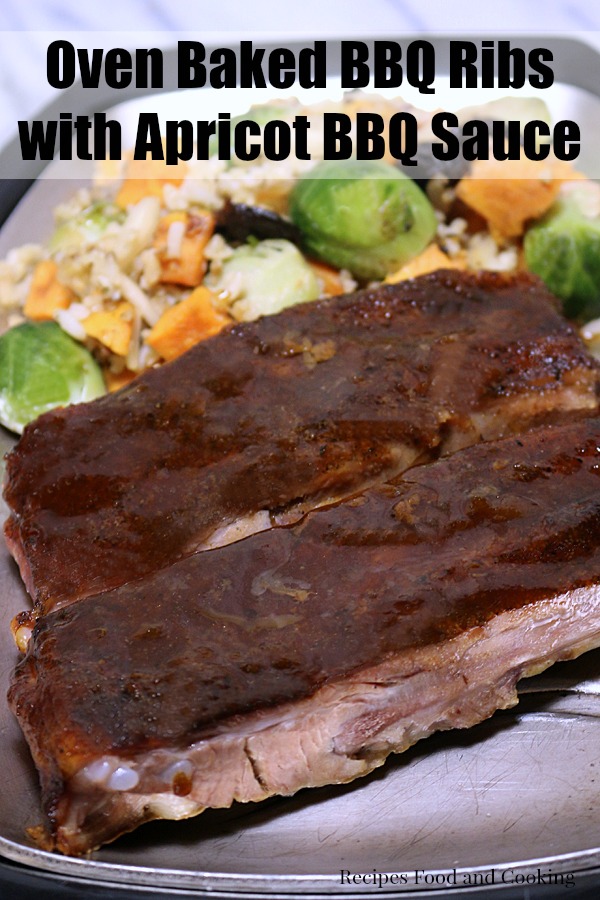 Oven Baked BBQ Ribs with Apricot BBQ Sauce