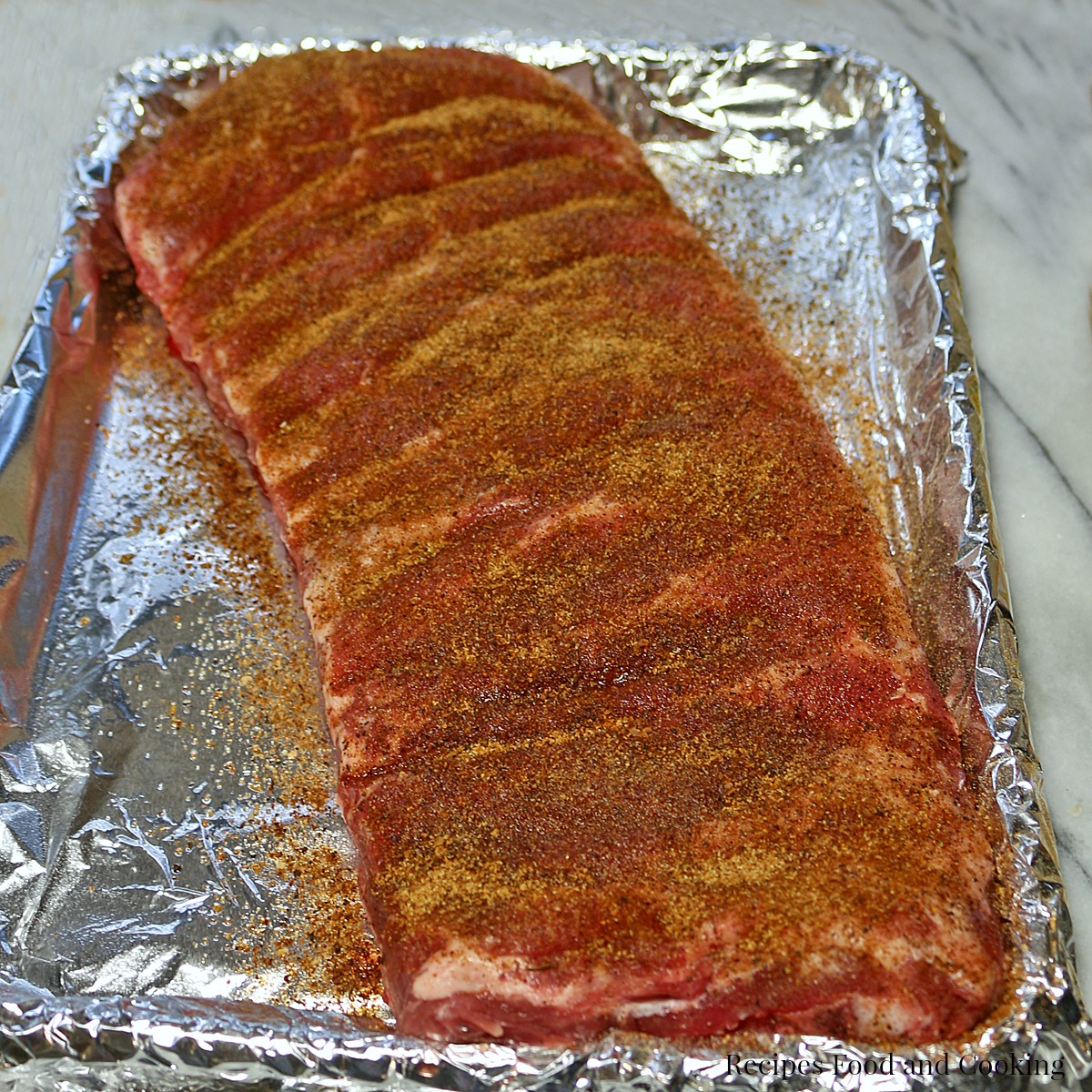 Foil baked outlet ribs