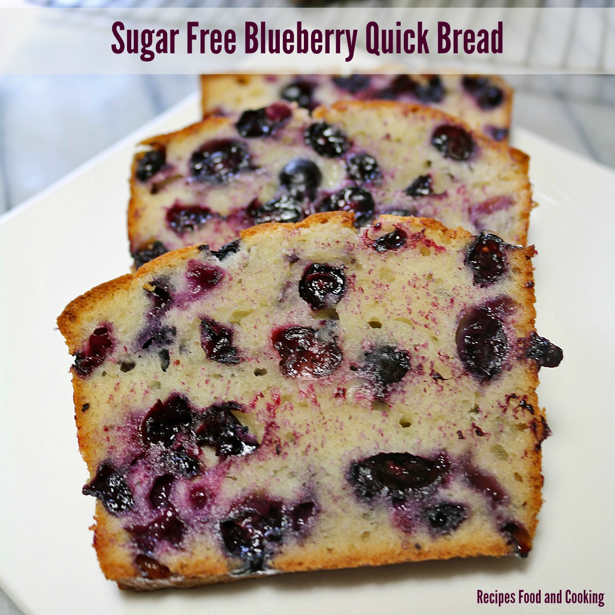 Sugar Free Blueberry Quick Bread