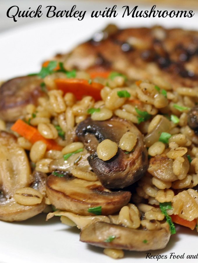 Quick Barley with Mushrooms