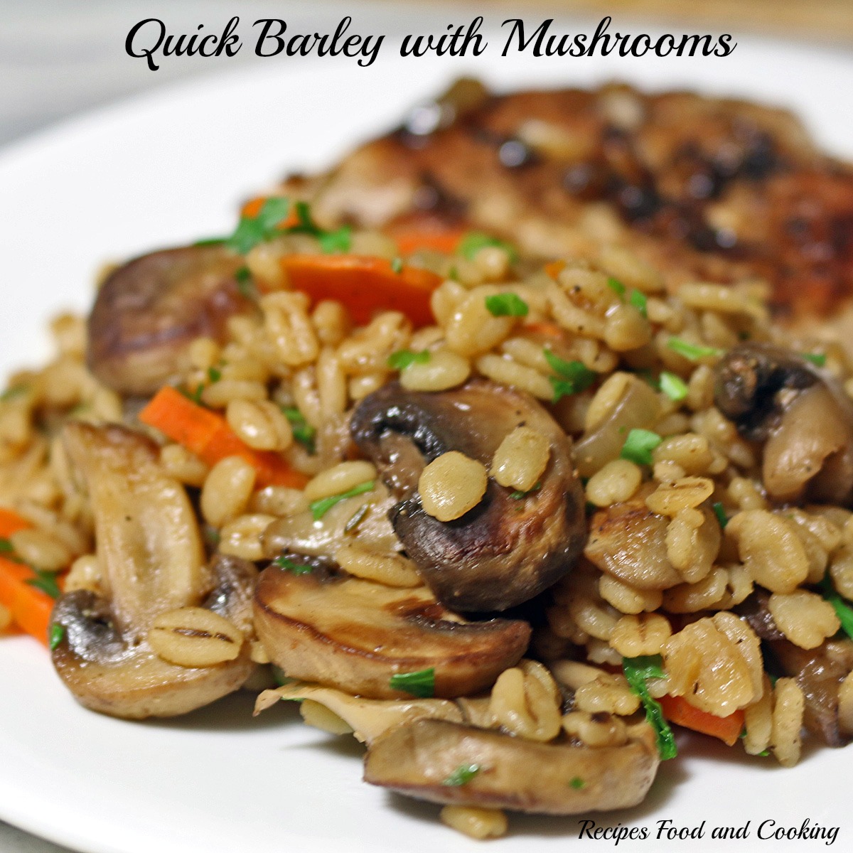 Quick Barley with Mushrooms