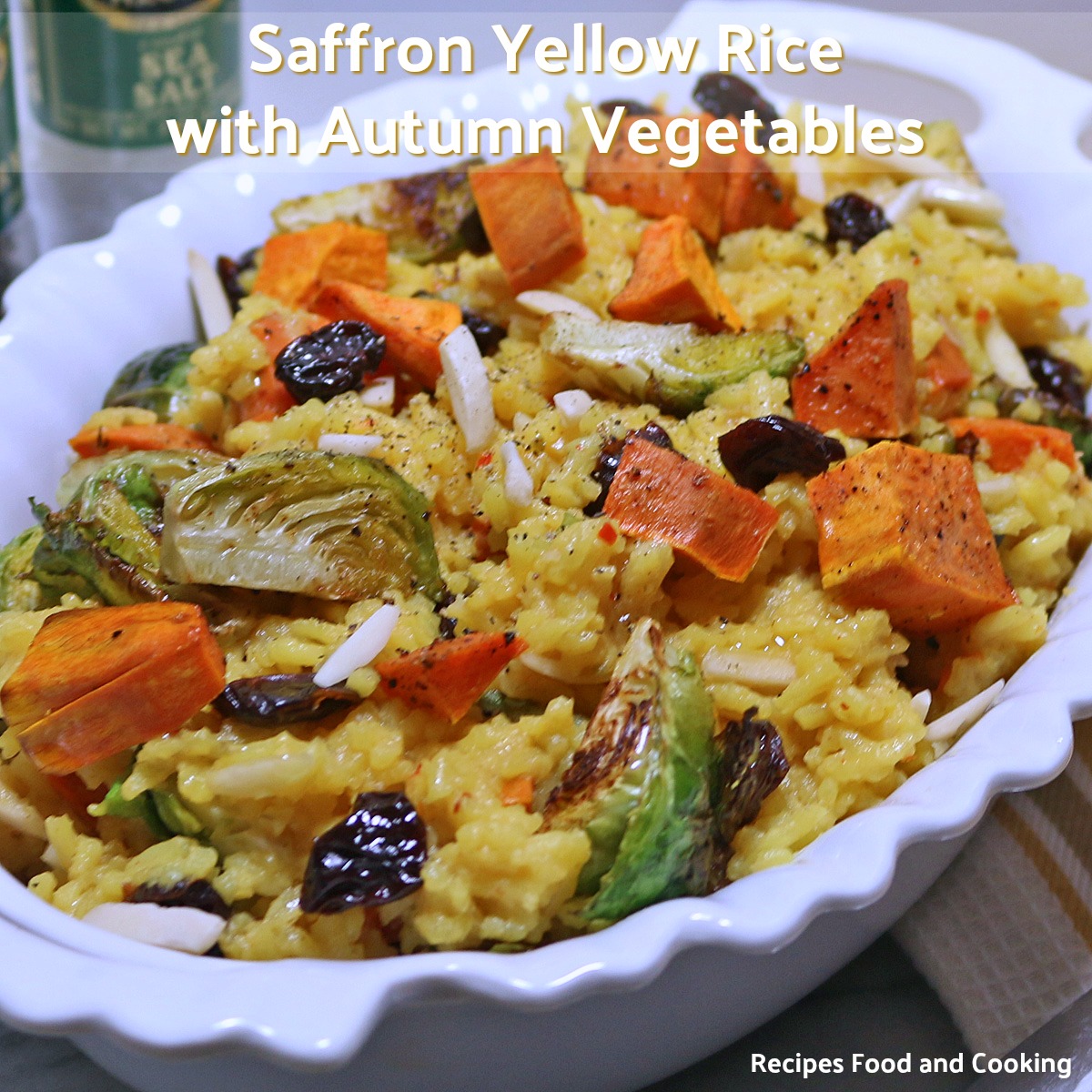 Saffron Yellow Rice With Autumn Vegetables