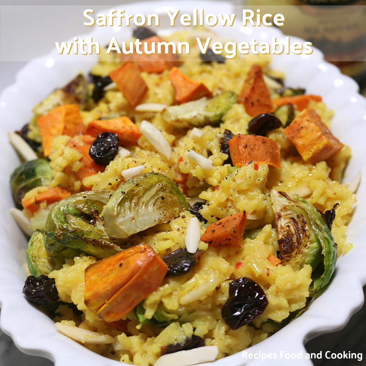 Saffron Yellow Rice with Autumn Vegetables