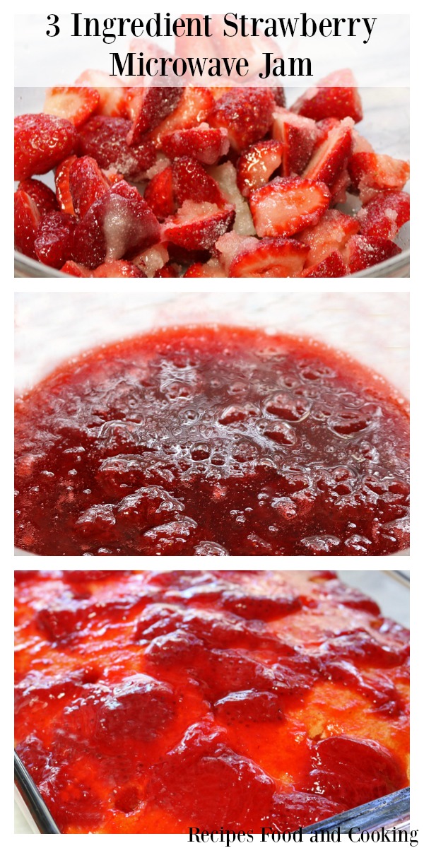 3 Ingredient Strawberry Microwave Jam