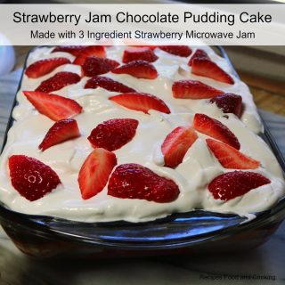 Strawberry Jam Chocolate Pudding Cake