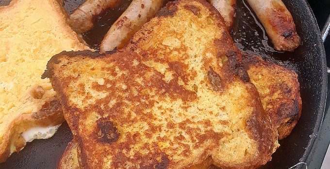Campfire Cinnamon and Raisin French Toast