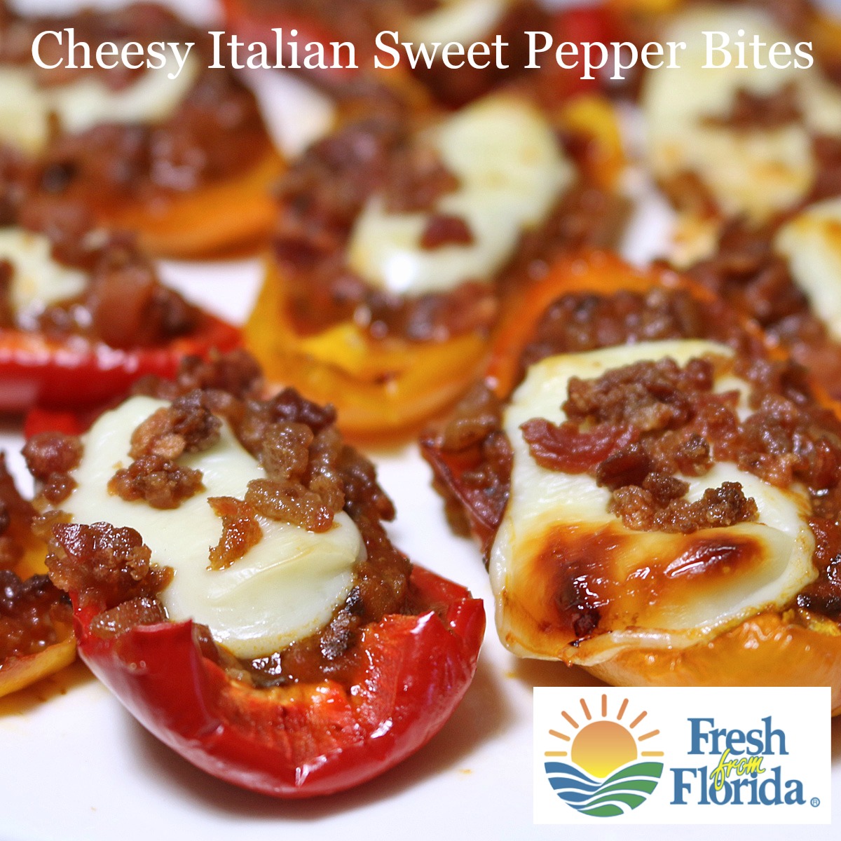 Cheesy Italian Sweet Pepper Bites